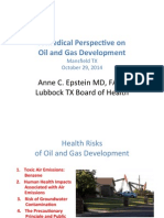 Health Risks of Oil and Gas- Development