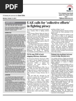 Uae Calls For 'Collective Efforts' in Fighting Piracy: A Newslink Service For Dole Chile