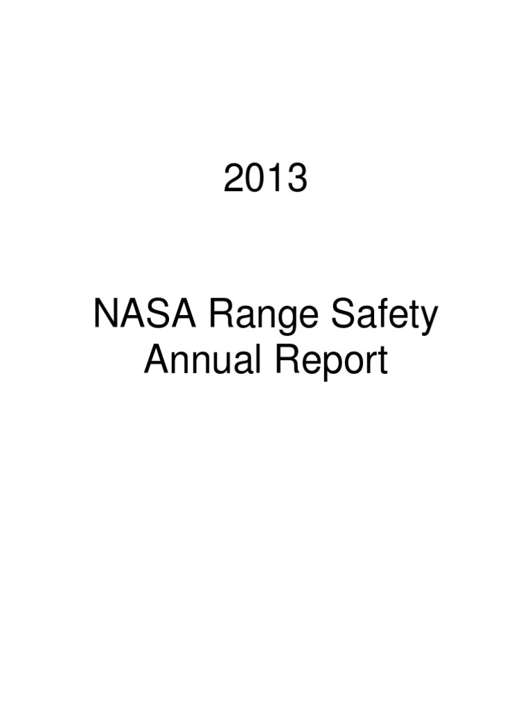 2013 NASA Range Safety Annual Report | PDF | Range Safety | Orion ...