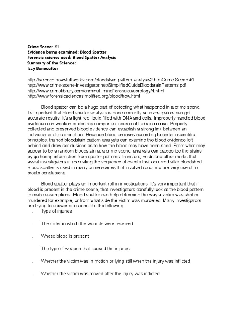 What is crime scene picture