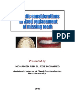 Esthetic Considerations in Fixed Replacement of Missing Teeth