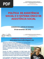 I CONGEP - Política de Assistência Social e o Sistema Unico de Assistência Social