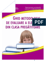 Ghid de Completare Si Valorificare a Raportului de Evaluare Clasa Pregatitoare.metode de cercetare si  evaluare
