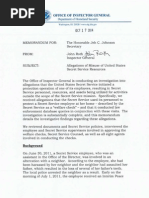 DHS OIG - Allegations of Misuse of USSS Resources (10.17.14)