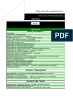 Precios de Partidas Desagregadas IDIC