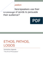 Ethos Pathos Logos and Rhetorical Devices