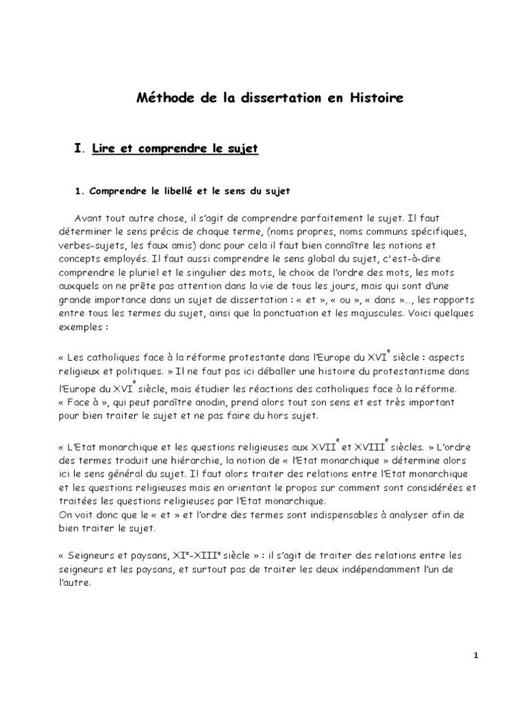 conclusion dissertation histoire exemple