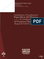 Lineamientos y Procedimientos Del Proceso de Actualización Curricular de La Carrera de Abogado