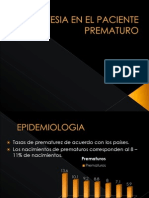 Anestesia en El Paciente Prematuro