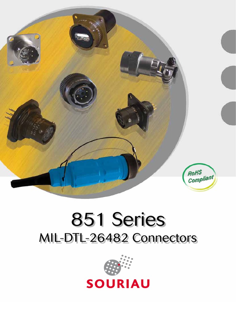 SOURIAU - CONECTORS 851-Series PDF | PDF | Substances chimiques | Familles  d'éléments chimiques