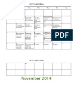 November 2014 Calendar