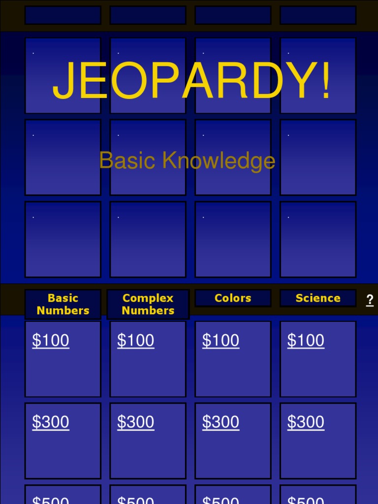 Jeopardy! Basic Knowledge Questions | PDF | Language Arts & Discipline