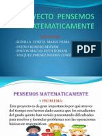 PROYECTO PENSEMOS MATEMATICAMENTE