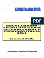 Bocce Regolamento