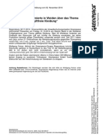 Presseerklärung Vom 02.11.2014 Greenpeace Informierte in Weiden Über Das Thema Giftfreie Kleidung" PDF