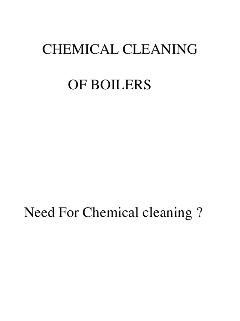 Chemical Cleaning of Boilers PDF Corrosion Materials