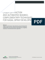 Malvern Laser Diffraction and Automated Imaging Complementary Techniques For Nasal Spray Development