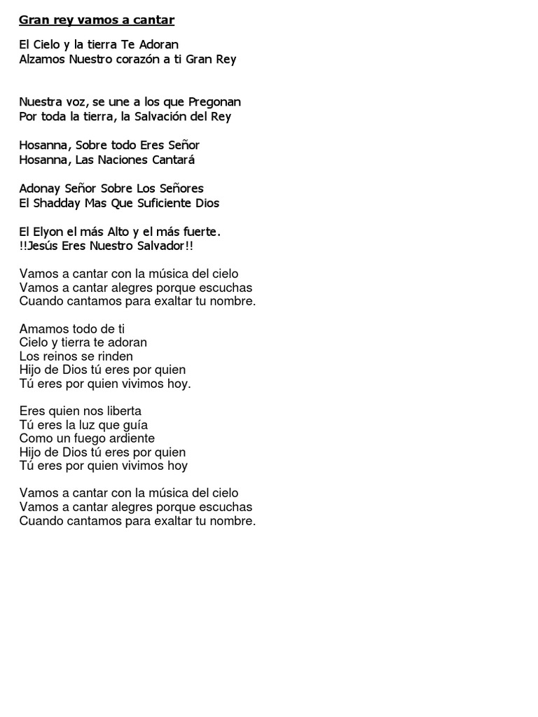 Gran Rey Vamos A Cantar | PDF