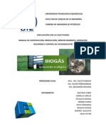 Manual de Operacion de Planta de Biogas