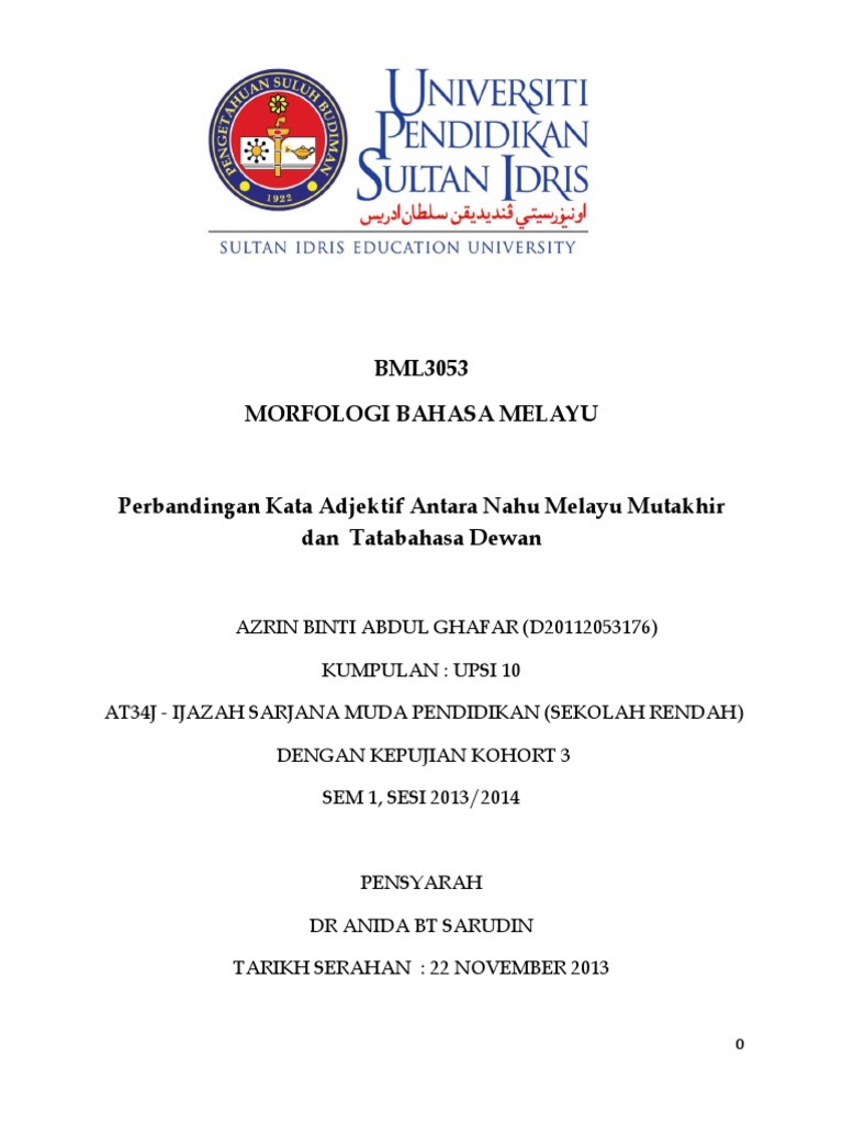 Perbandingan Kata Adjektif