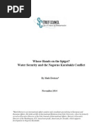 Whose Hands On The Spigot - Water Security and The Nagorno Karabakh Conflict