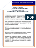 Desarrollo - Habilidades - Administrativas - para - Asistentes - Secretarias Programa PDF
