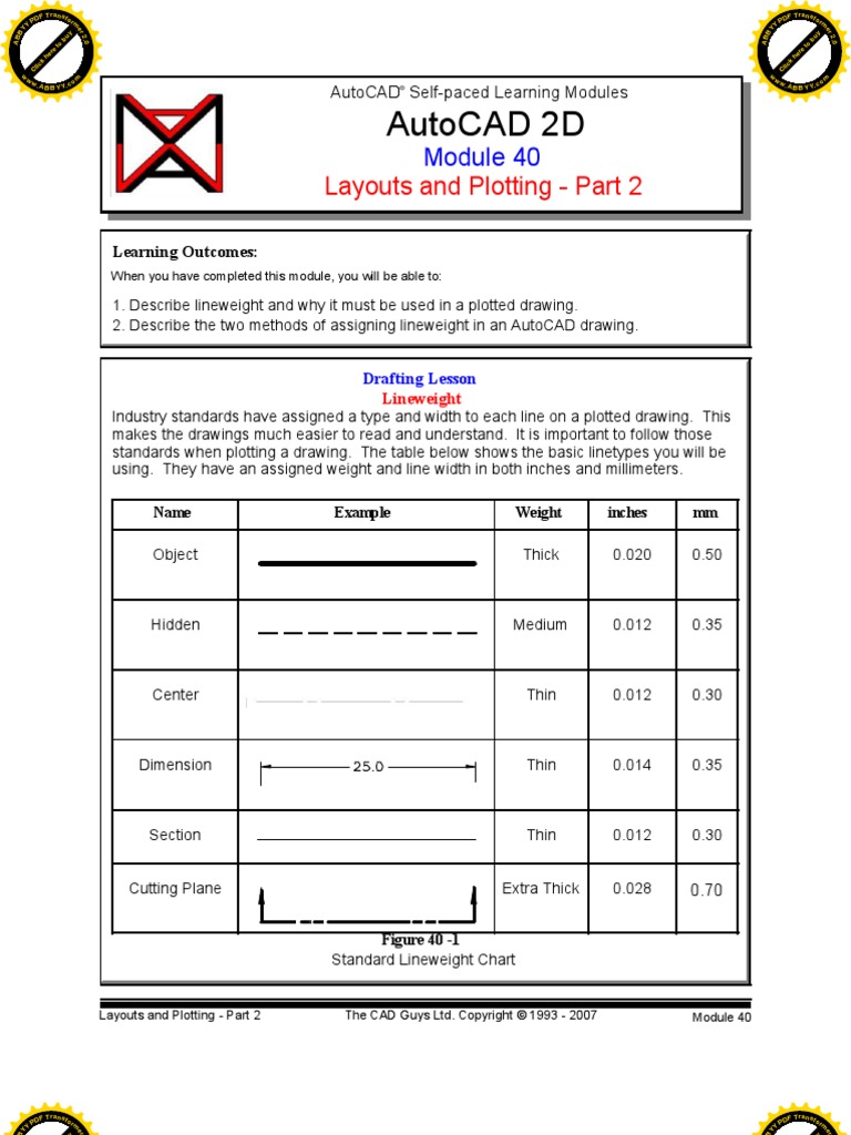 Autocad 2d Module 40 PDF | PDF | Auto Cad | Computer Aided Design
