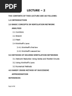 9.2 Ventilation Netword Analysis - Network Analysis