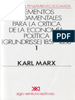 Karl Marx Grundrisse Tomo I