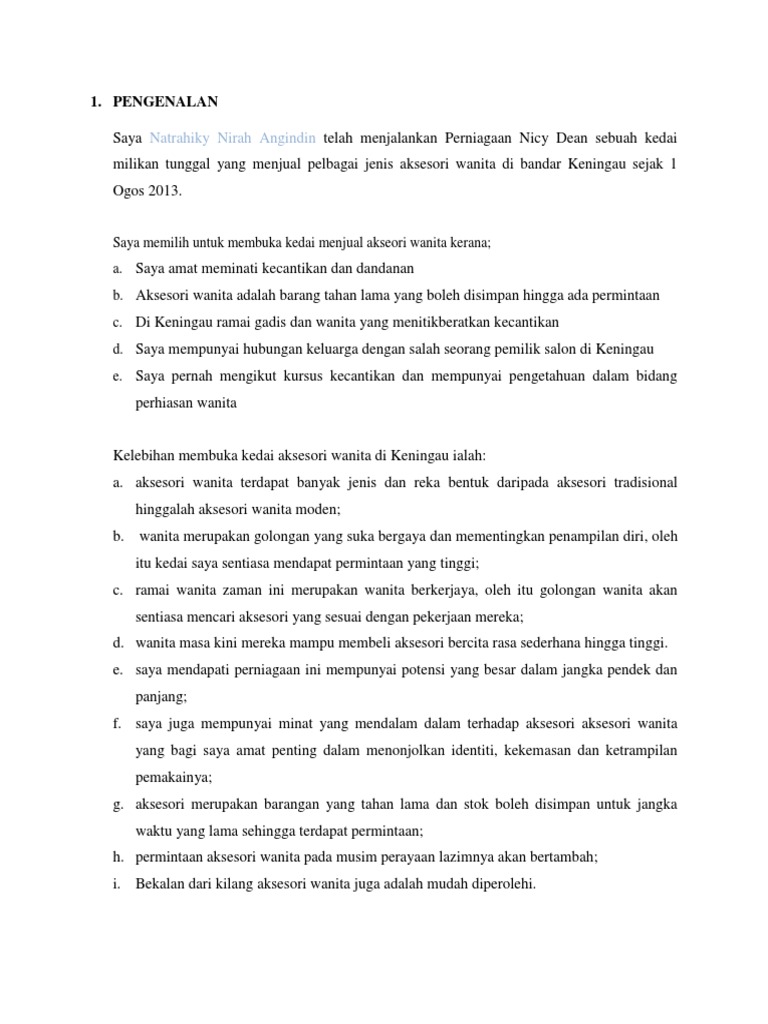 1 Pengenalan Kerja Kursus Prinsip Perakaunan Pdf