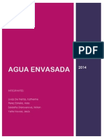 Agua envasada: tipos y proceso de envasado