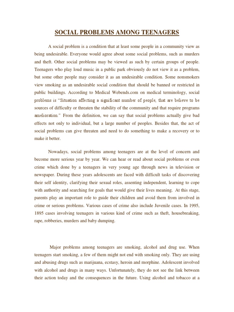Teenage problems and solutions essay picture