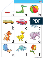 Alphabet Vocabulary Mini Cards Set 1 Lowercase