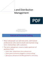 Sales MGT - III Personal Selling Distribution Compensation Channel Design Channel Conflict