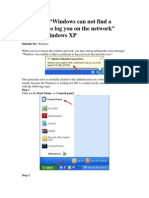 How To Fix "Windows Can Not Find A Certificate To Log You On The Network" Error On Windows XP