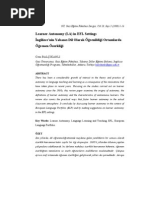 Download Learner Autonomy LA in EFL Settings by cem balcikanli SN24546421 doc pdf