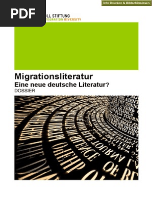 Dossier Migrationsliteratur Pdf | Pdf