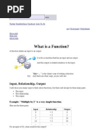 What Is A Function?: Input, Relationship, Output