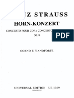 Franz Strauss Horn Concerto Piano Score