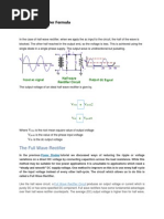 Half Wave Rectifier Formula