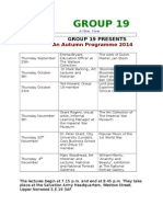 GROUP 19 Programme Autumn 2014