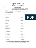Test Your Research Skills: British English: American English