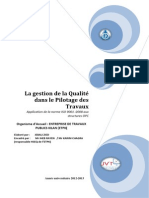 Gestion Qualite Pilotage Travaux