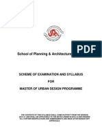 Master of Urban Design Programme Scheme of Examination and Syllabus