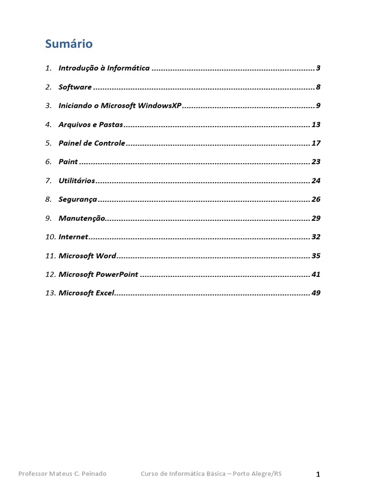 Apostila de Informática Básica | PDF | Janela (informática) | Vírus de ...