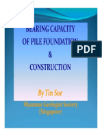 Bearing Capacity of Pile Foundation & Construction) - TinSoe