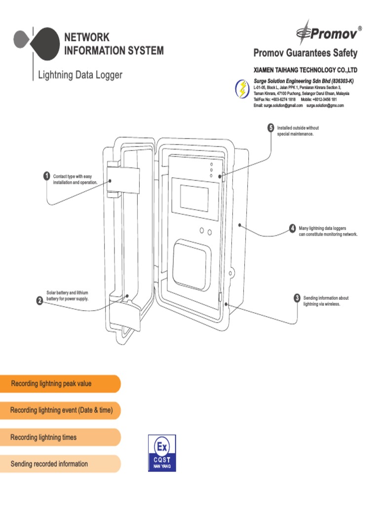 Lightning Data Logger Installation Guide | PDF | Wireless | Battery ...