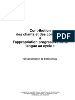 Contribution Du Chant Et Des Comptines Page Titre