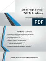 Essex High School STEM Academy: A Place For Exploring and Making Connections