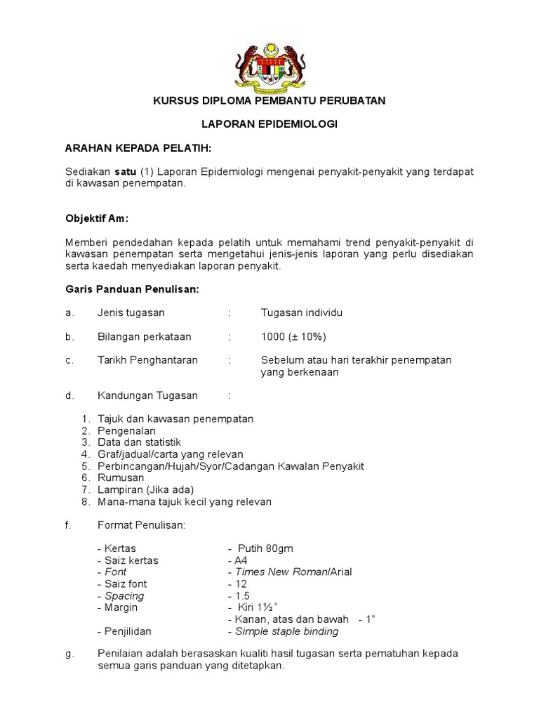 Laporan epidemiologi